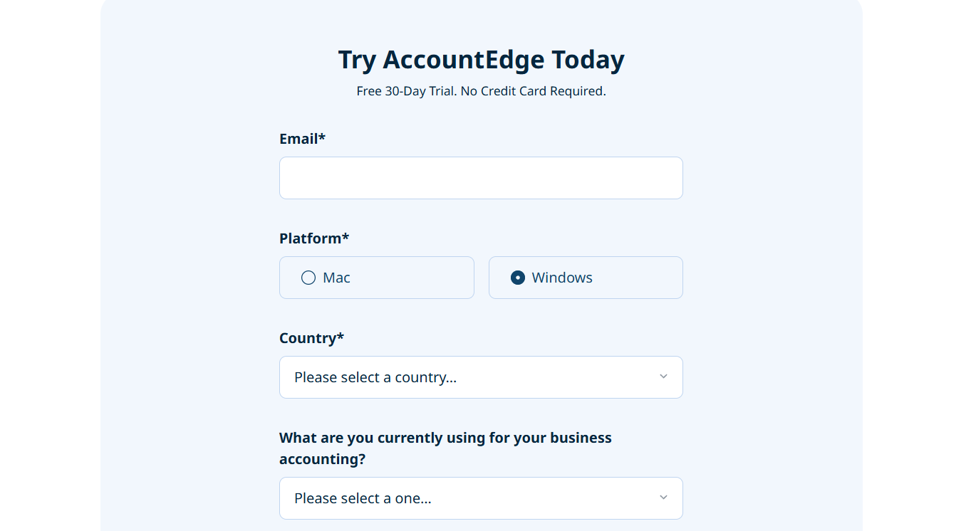 Try Accountedge Today