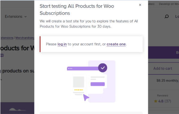 WooCommerce login page