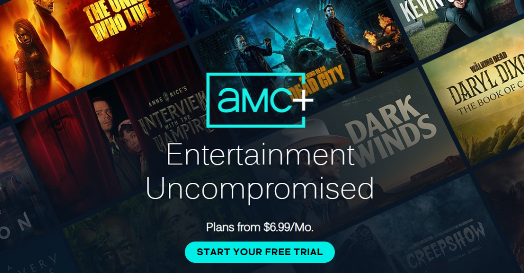 AMC+ homepage