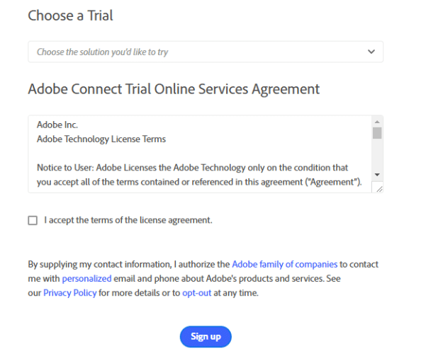 Adobe Connect Trial