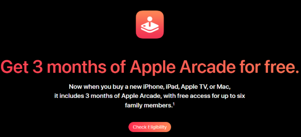 Apple Arcade 3-month free trial