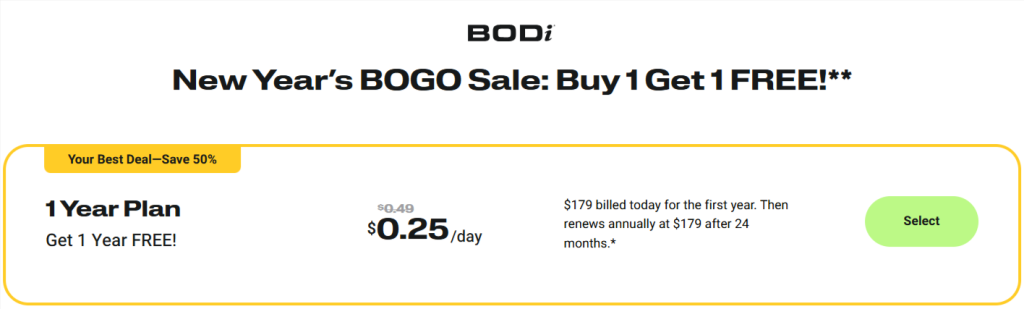 BODi 1Year Plan