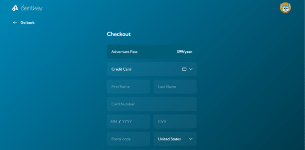 Bentkey checkout page