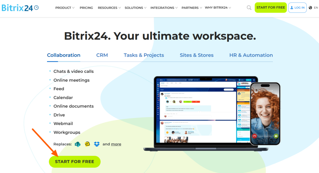 Bitrix24 Homepage