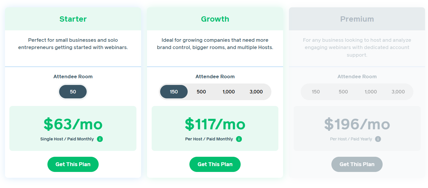 Demio Pricing plans