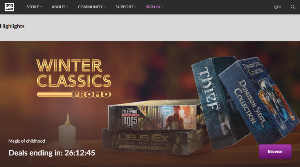 GOG Homepage