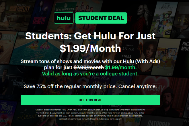 Hulu student discount