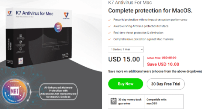 K7 Antivirus for Mac