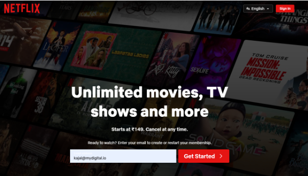 Netflix website