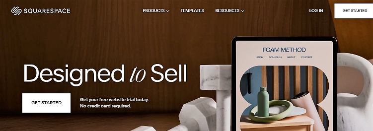 Squarespace homepage