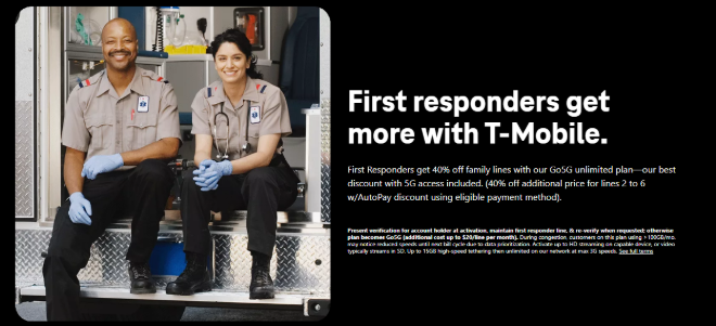 T-Mobile First responder discount