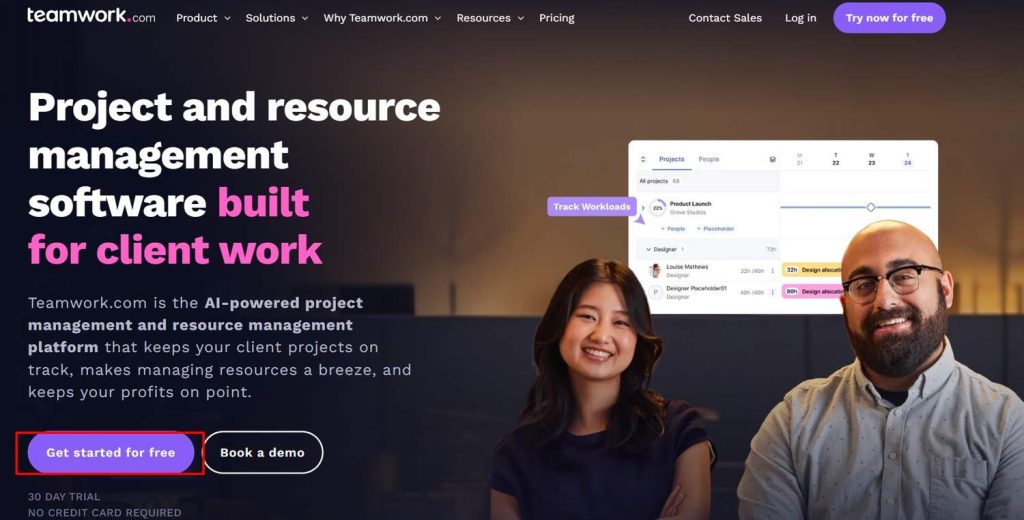 Teamwork homepage