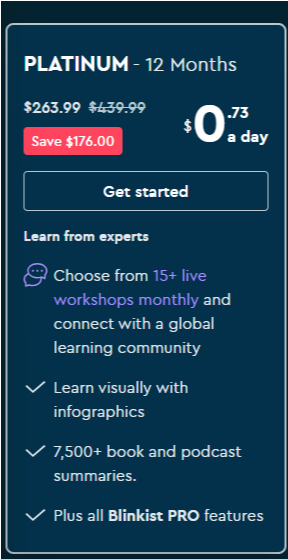 40% Off on Blinkist Platinum