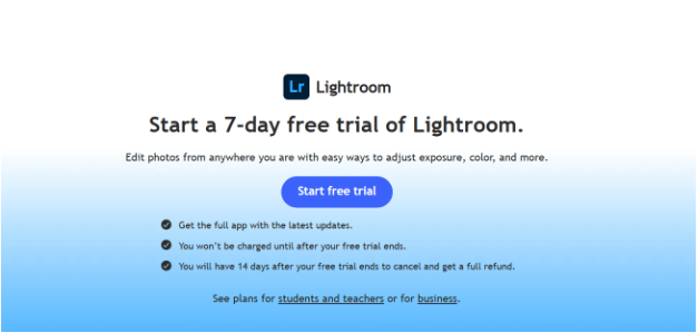 Adobe Lightroom Free Trial