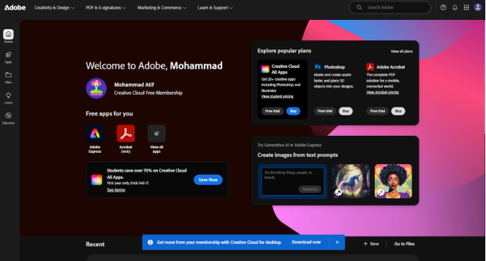 Adobe Official Website