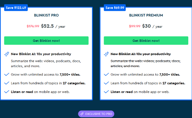 Blinkist Discount