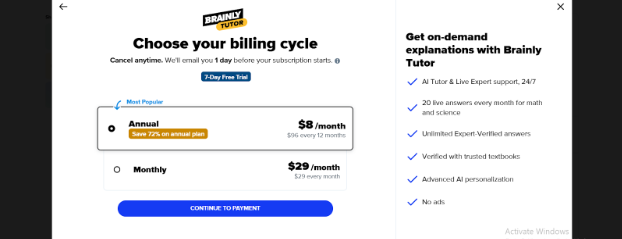 Brainly Pricing & Plan