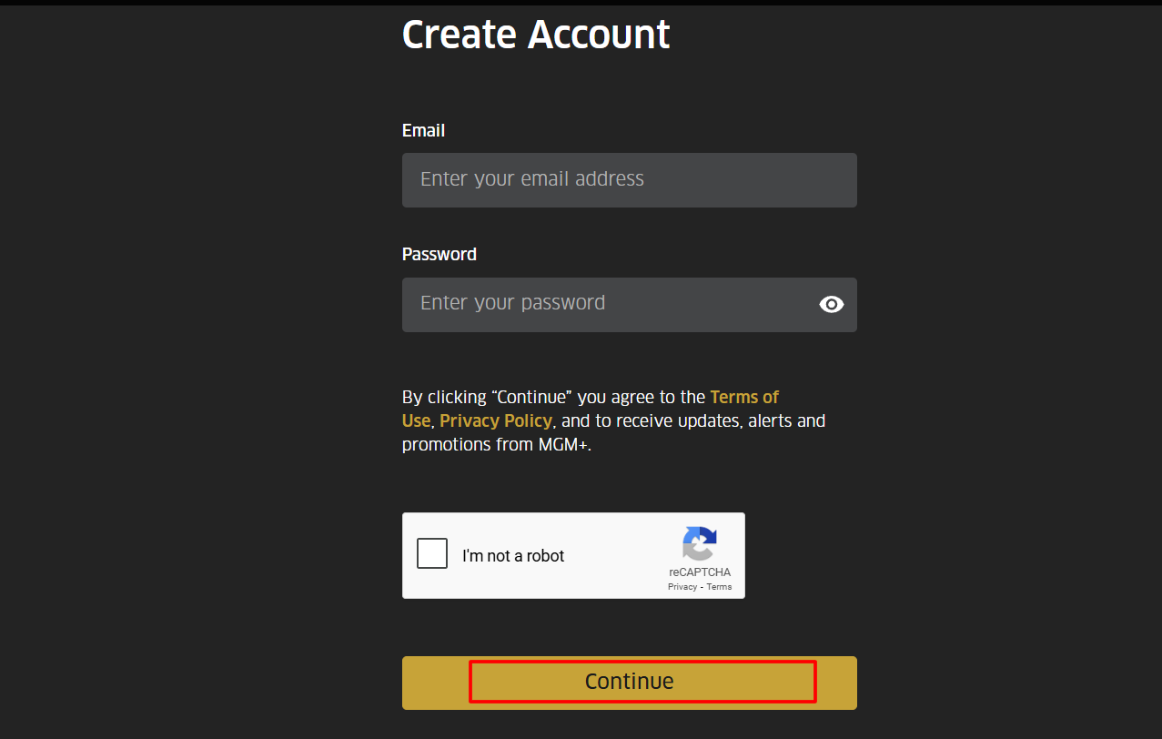 Create Account