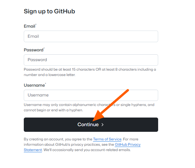 GitHub Sign Up Page