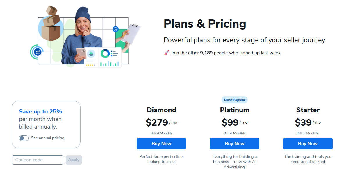 Helium 10 Subscription Plans