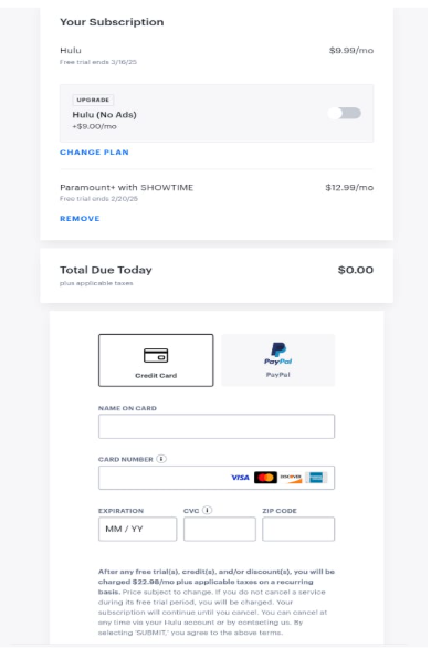 Hululu Payment Page