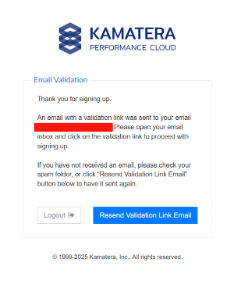 Kamatera email verification