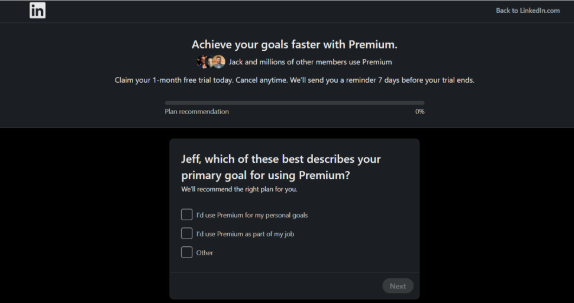 LinkedIn Premium Survey