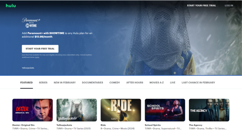 Paramount+ Website