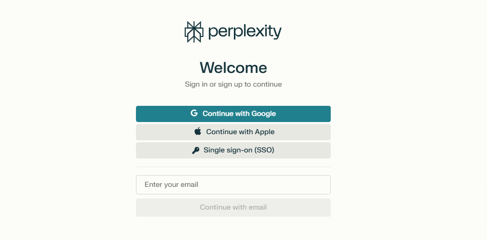 Perplexity Sign Up