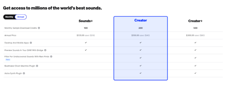 Splice Creator plan