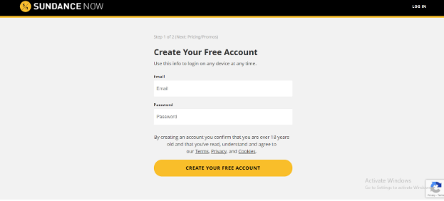 Sundance Account Creation