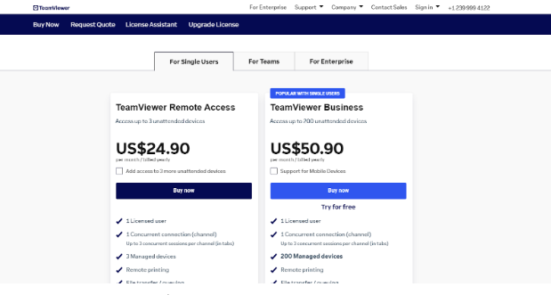 TeamViewer Pricing & Plans