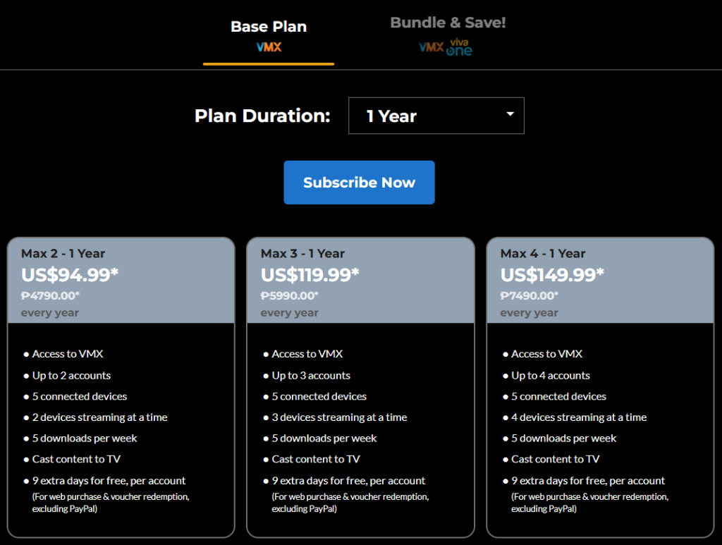 Vivamax Yearly Plans