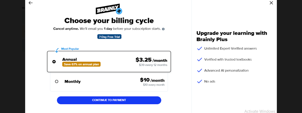 Brainly Pricing & Plans