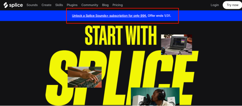 official Splice website.