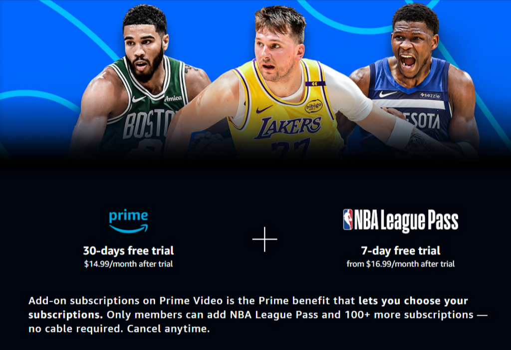 Amazon NBA-League-Pass Page