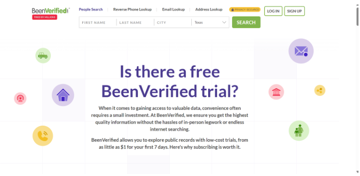 BeenVerified sign up page