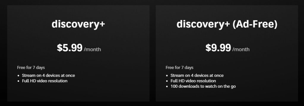 Discovery+ Pricing & Plans