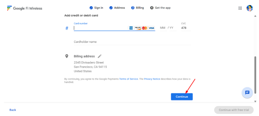 Enter Your Credit Card Information