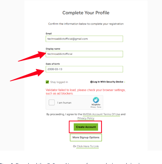 GeForce Now Sign Up Details