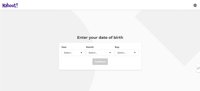 Kahoot birth details information