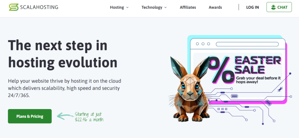 ScalaHosting Homepage