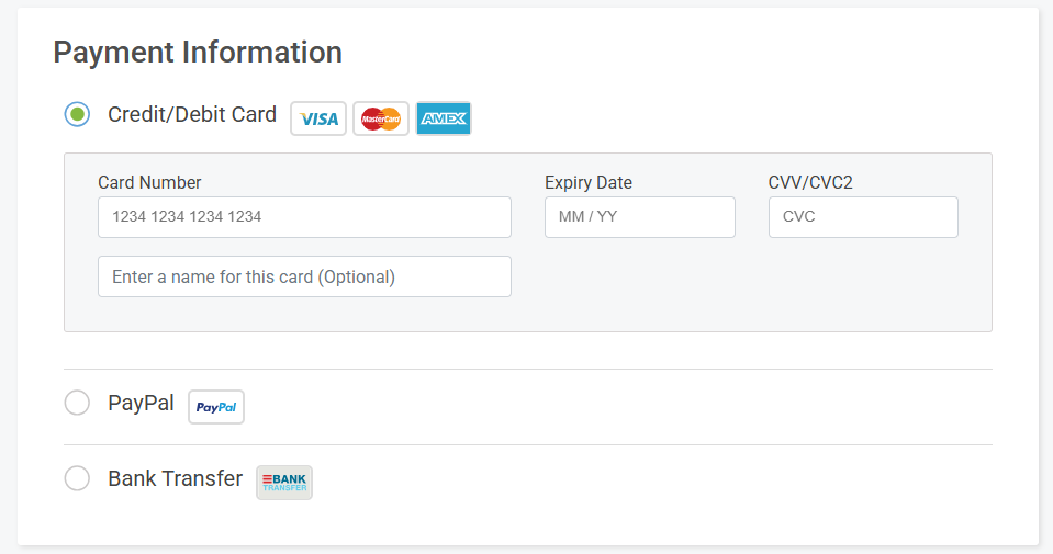 ScalaHosting Payment Information