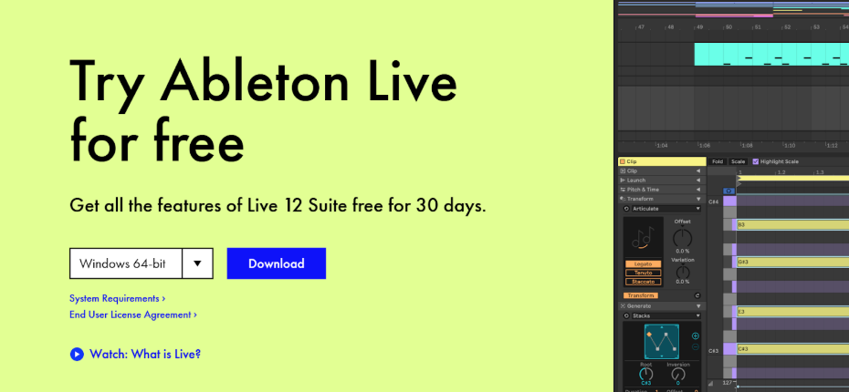 Ableton Official website