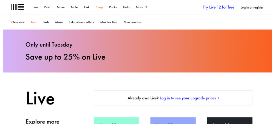 Ableton Spring Sale