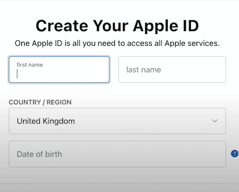 Apple ID Creation