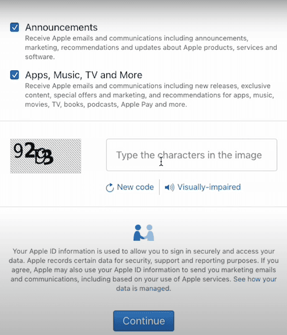 Apple One Email Verification