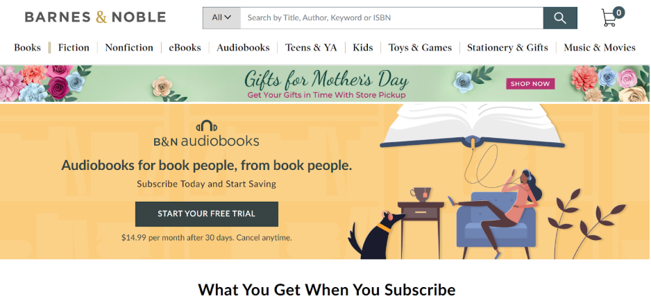 Barnes & Noble provides a 14-day free trial