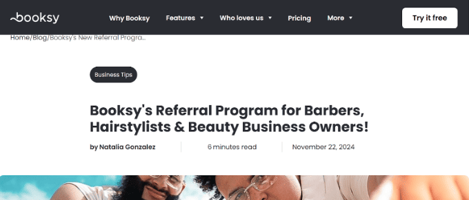 Booksy Referral Program