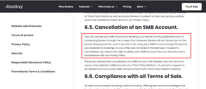 Booksy Refund